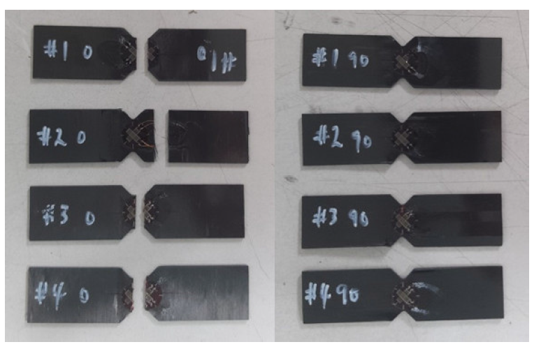 Pictures of Shear Specimens of CFRP After Test