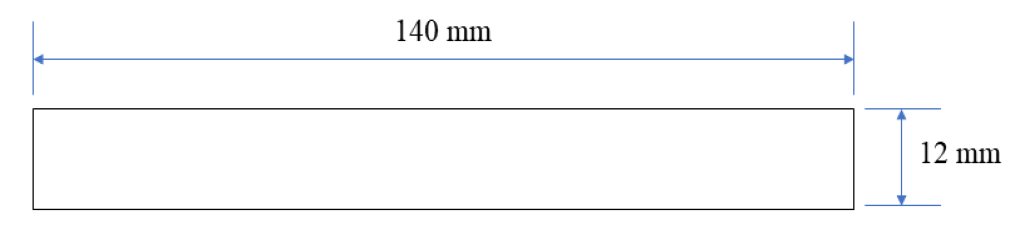 Dimensions of Typical Compressive Test Specimen (ASTM D 6641) (Thickness can be varied but must be uniform.)