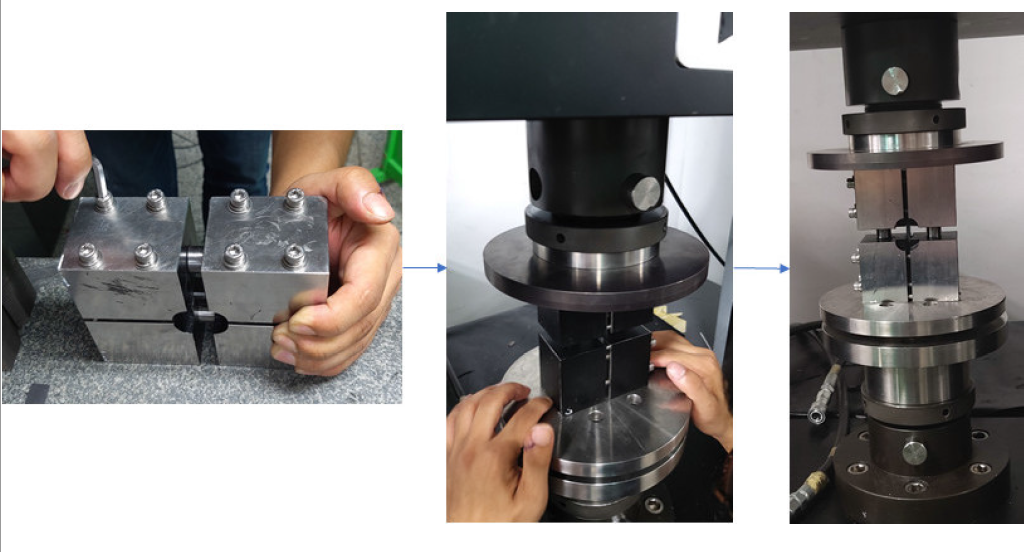 Pictures of Compressive Test Setting Process