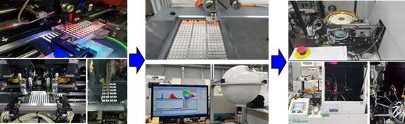 D/W bonding , Dispensing, Electric&Optical test 공정