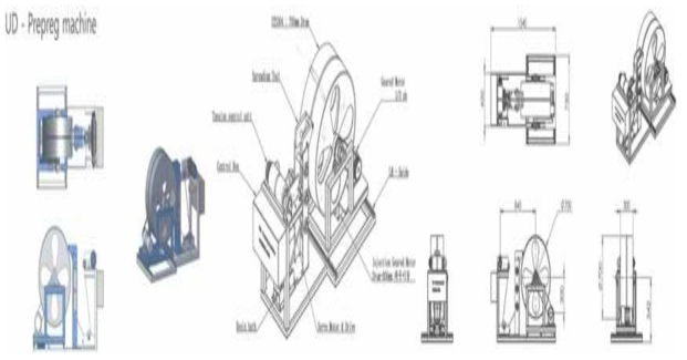 UD-Prepreg Machine의 도면
