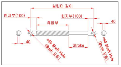 유압 실린더 기본 설계 사양