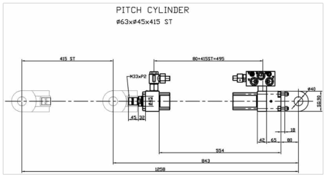 Pitch 실린더 도면