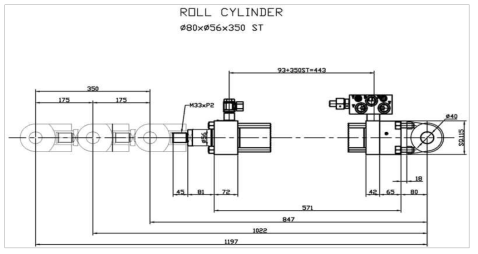 Roll 실린더 도면