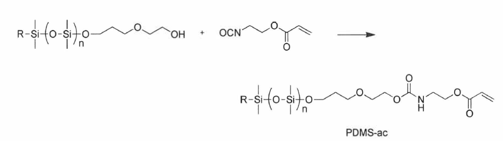 PDMS-ac 합성 스킴