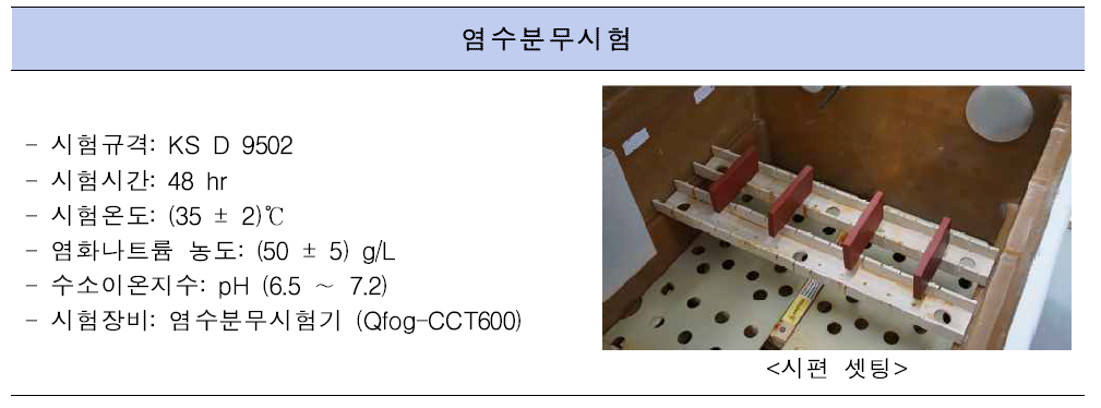 내식성 시험조건