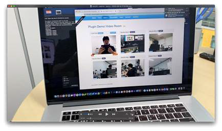 MAC 기반 Web Client, 6대의 WebRTC Client 접속 화면#1
