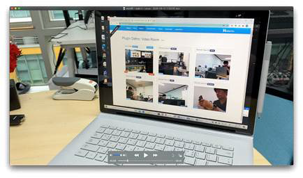 Windows Notebook 기반 Web Client 6대의 WebRTC Client 접속 화면