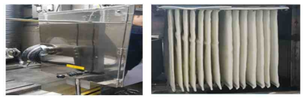 자동차부품연구원에 구축된 간이 미세먼지 포집 장치