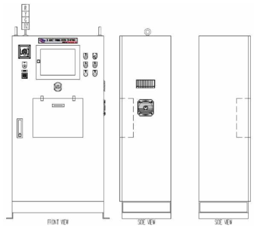 전원공급 및 컨트롤/조작 판넬 외형도