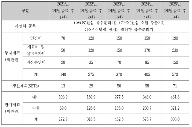 사업화 계획