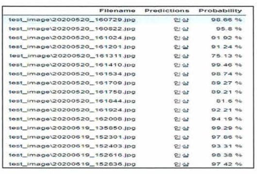 CNN2(VGG16) 시험데이터(인삼) 판단결과(1)