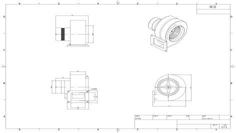 송풍 팬-모터 설계도