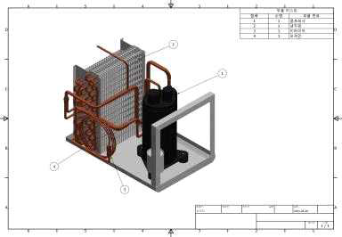 공기조화 장치 내부 조립도