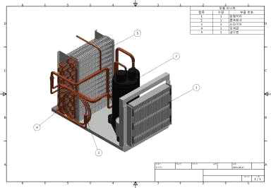 공기조화 장치 내부 조립도