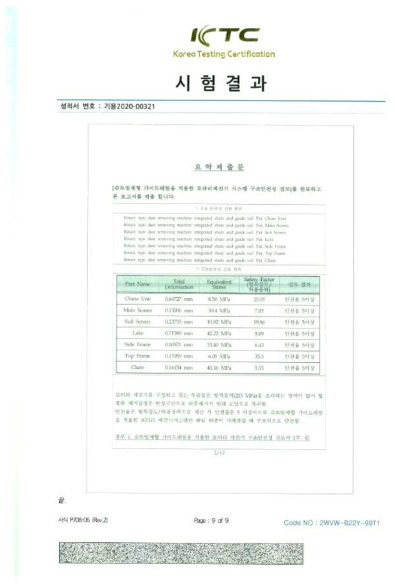 정량적 목표 시험 성적서(9/9)