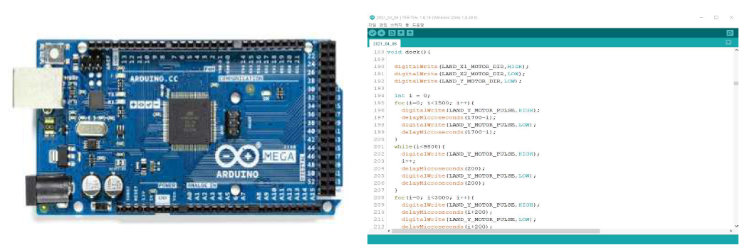 선정한 컨트롤러 보드(왼쪽)와 통합 개발 환경(오른쪽)