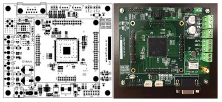 데이터로거(좌) 거버파일 및 조립된 PCB(우)