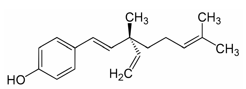 Bakuchiol의 분자 구조 (분자량 : 256.38 g/mol)