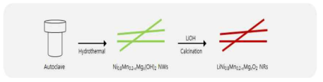 LiNiO2 및 Mn, Mg가 도핑된 LiNiO2 nanorod 제조방법