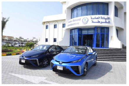 `18년 일본 도요타와 UAE 현지 자동차 판매 업체간 건설한 UAE 최초 수소 충전소
