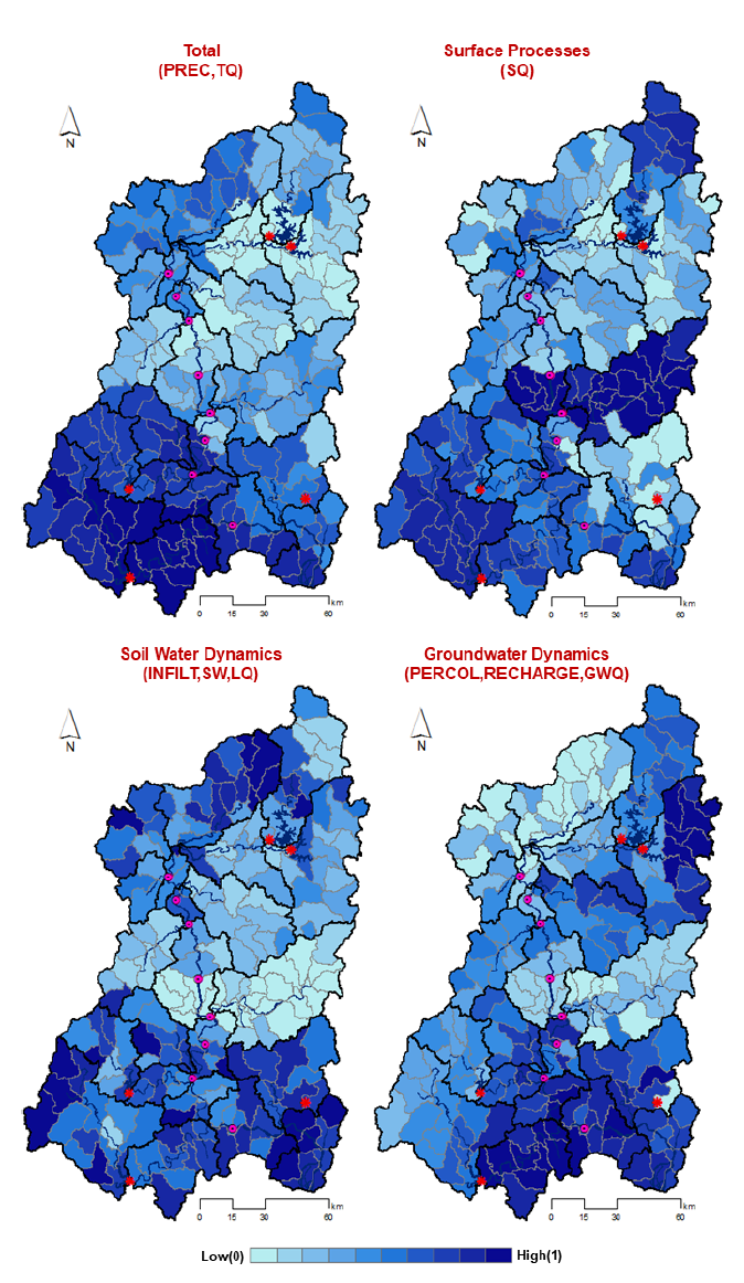 낙동강 대권역 수문(hydrology) 요소별 평가