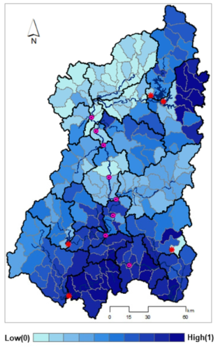 낙동강 대권역 수문(hydrology) 평가요소에 대한 유역건전성 평가