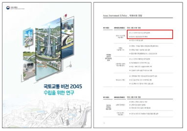 ‘국토교통 비전 2045 수립을 위한 연구’에서 메가트렌드 중 하나로 제시한 ‘기후변화 심화 및 환경 중요성 증대’ * 출처: 제5차 국토종합계획(대한민국정부), 국토교통 비전 2045 수립을 위한 연구(국토교통부)