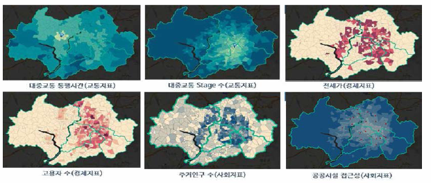 평가자료 DB GIS 그래픽 가시화 결과