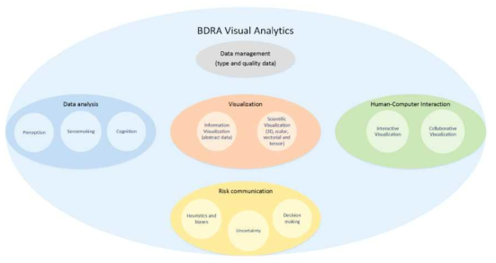 Main areas involved in BDRA visualisation