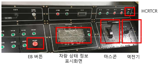 축소 시험차량 제어콘솔