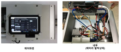 환경감시 장치의 시제품(제어화면 및 내부 구성)