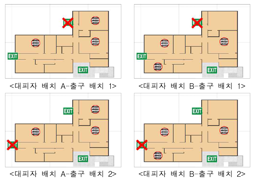 어린이집 대피자 배치 및 출구