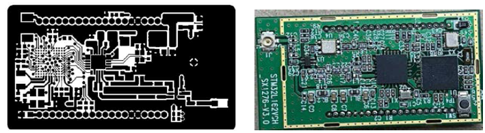 LPWA IoT 제어모듈 PCB 설계도 및 제작 사진