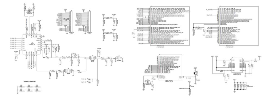 IoT 싱크노드 모듈 PCB 회로도