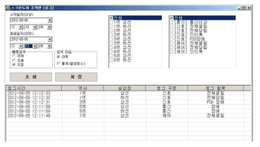 역무실 조작반 로그화면 #1