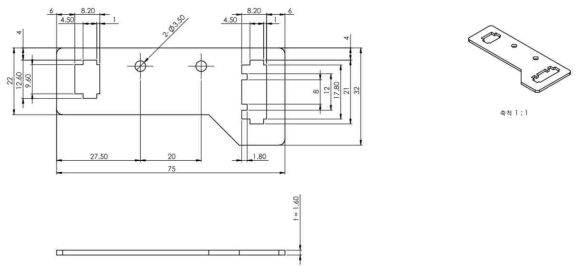 전자잠금장치 부품(Connector Bracket Horizontal)