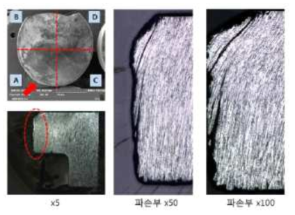 파손면 미세조직 분석