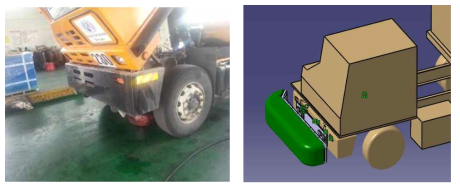 야드트럭 전방부 구조 및 충돌흡수장치 시스템 설계안