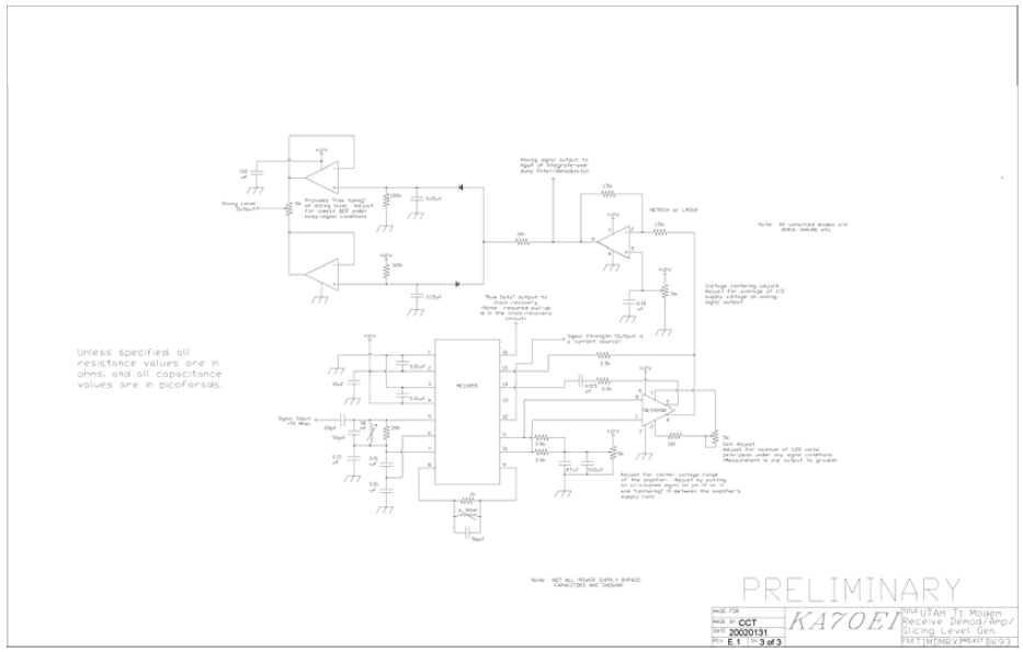 T1 MODEM CIRCUIT (참조용)