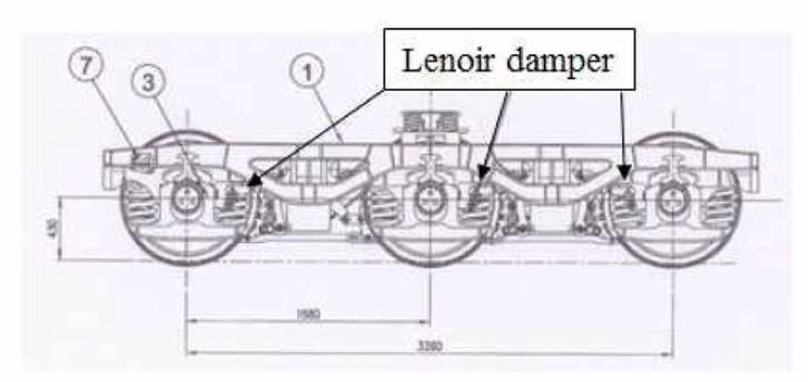 2D 대차 도면 및 Lenoir damper 배치도