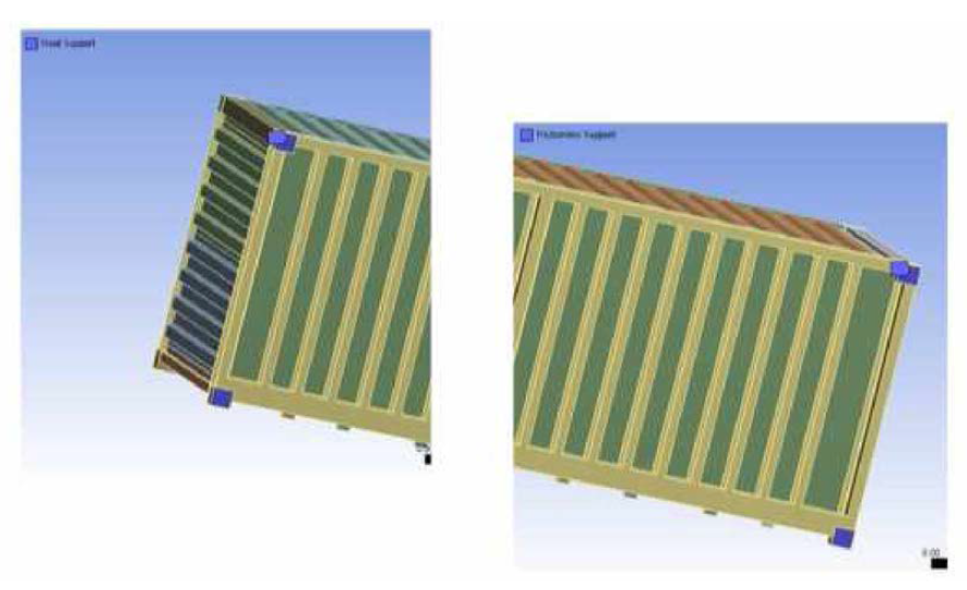 Low cubic container 하부 구속조건 형상