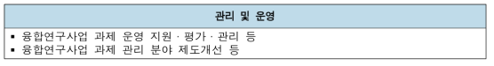 융합연구지원부 주요업무내용