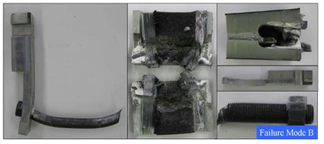 대차프레임 볼트 체결부 시편의 파손형상