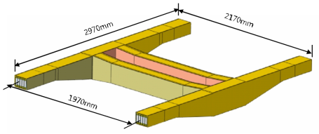 복합소재 대차프레임 시험시제 개념모델의 형상