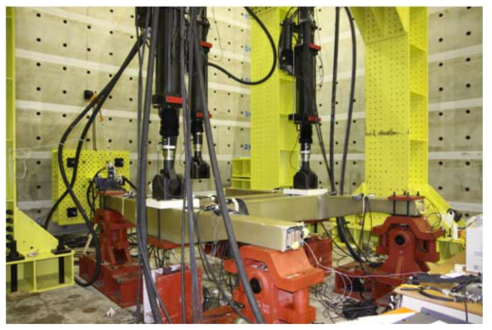 Composite bogie frame test setup