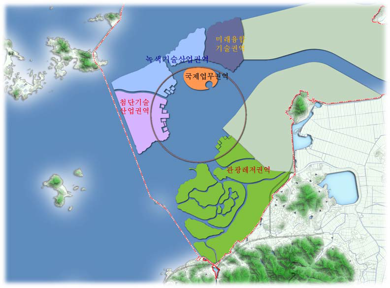 5개 권역 개발구상도