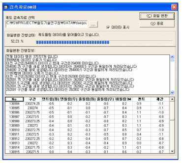 검측데이터 DB화