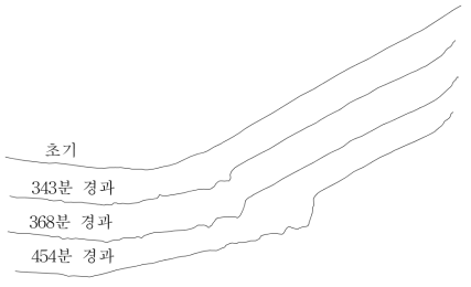 활동에 따른 종방향 횡단