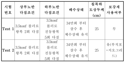 실대형 분니 발생 재현 및 억제 시험조건